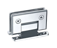 Heavy Duty Beveled Edge Solid Brass Shower Door Hinge - Brushed Nickel Finish