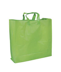 16in Frosted HDPE Tote Bag - Lime Green (250/ctn)