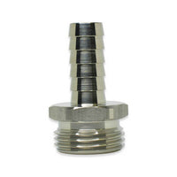 SAMGB Series 3/4 Inch (in) Male Garden Hose (MGH) and 5/8 Inch (in) Barb 316 Stainless Steel Adapter Fitting