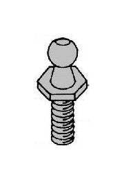Stainless Steel Ball Stud (Thread: 5/16-18, Ball: 10mm, Hex: 1/2 Inch) - Image 1