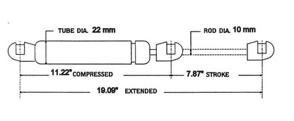 Composite Gas Springs - 180 Poundages - Image 2