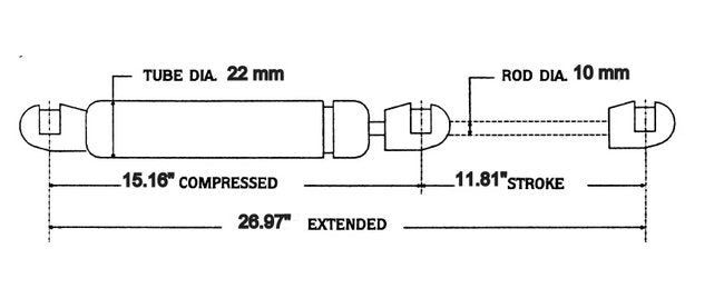 Gas Springs with Composite Ends - Stabilus Gas Springs - Image 2