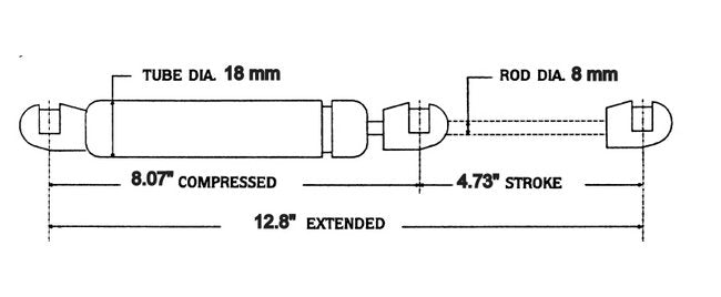 Heavy-Duty Gas Springs with Composite Ends - Image 2