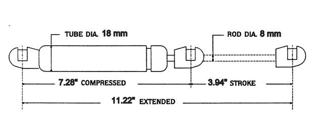 Stabilus Gas Springs with Composite Ends - Image 2