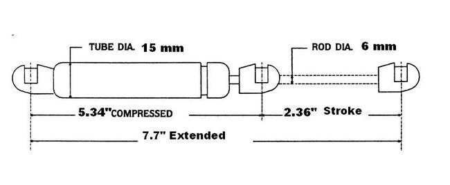 Stabilus Gas Springs with Composite Ends - Image 2