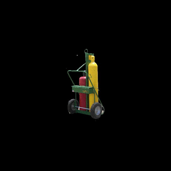 Heavy Duty Dual Cylinder Cart with Firewall - SafTCart Cylinder Carts - Image 1