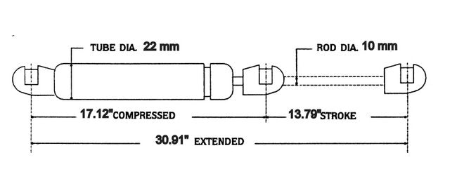 Stabilus Gas Springs with Composite Ends - Image 2