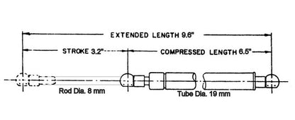 Industrial Grade Gas Springs with Metal Ends - Image 2