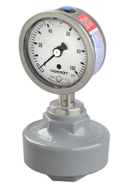 Ashcroft CPVC Gauge Isolator with All Stainless Steel 2.5" Gauge - Image 1