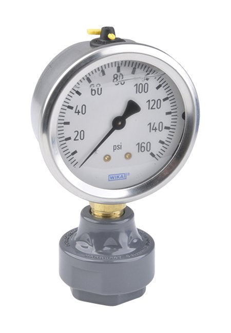 PVC Mini Tuff Guard Isolator with Wika 212.53 Gauge - Image 1