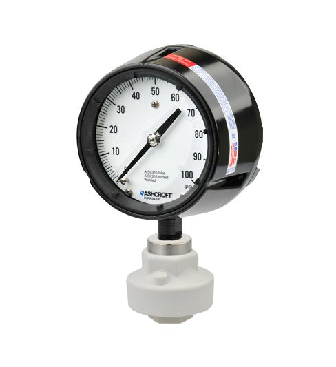Polypro Tuff Guard Gauge Isolator with 4.5" Ashcroft Duragauge - Image 1