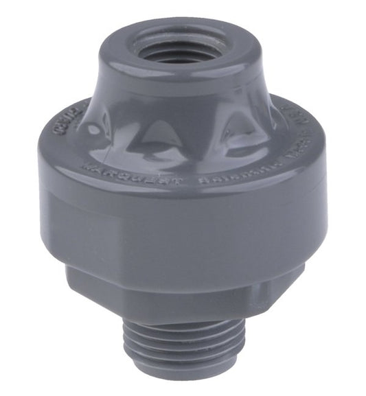 PVC Mini Tuff Guard Isolator - Composite Diaphragm, 1/4" Female NPT x 1/2" Male NPT - Image 1