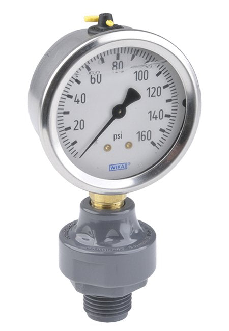 PVC Mini Tuff Guard Isolator with 2.5" Wika Gauge - Image 1