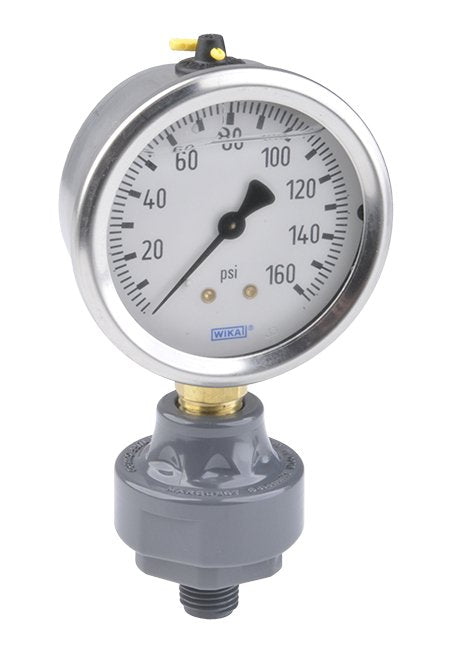 PVC Mini Tuff Guard Isolator Kit with 2.5" Wika Gauge - Image 1