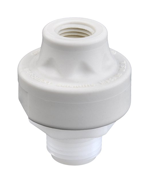 Natural Polypro Mini Tuff Guard Isolator - 1/4" Female NPT x 1/2" Male NPT - Composite PTFE/FKM Diaphragm - Image 1