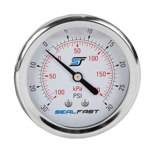 1-1/2" Center Back Mount Steel Case Pressure Gauge - Image 1