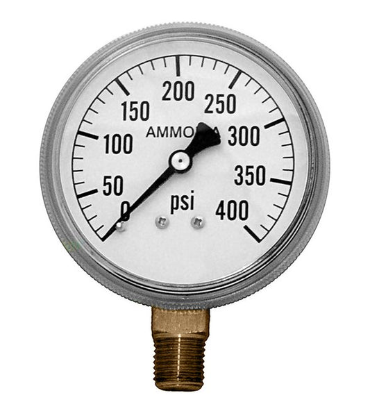 2 1/2" Ammonia Gauge Steel Case Lower Mount - Image 1