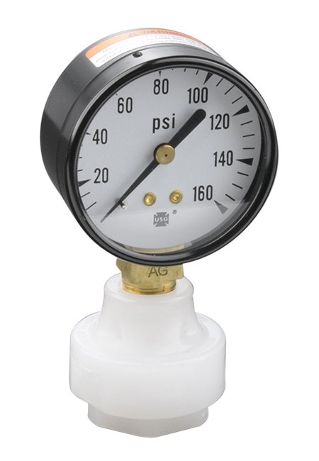PVDF Mini Tuff Guard Isolator with 2" Economy Gauge - Image 1