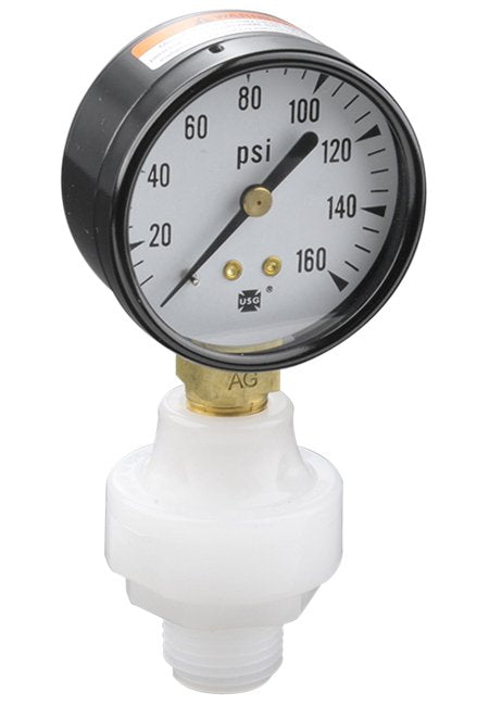 PVDF Mini Tuff Gauge Isolator with 2" Economy Gauge - Image 1