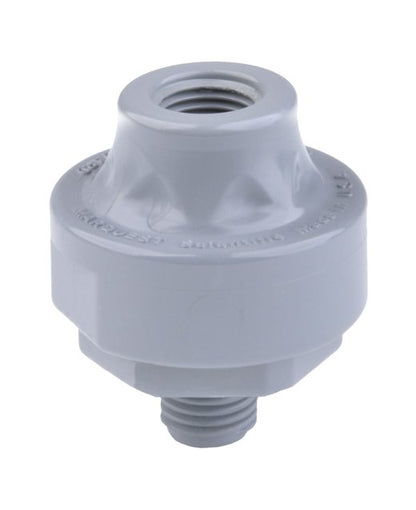 CPVC Mini Tuff Guard Isolator 1/4" Female NPT x 1/4" Male NPT - PTFE/FKM Diaphragm - Image 1