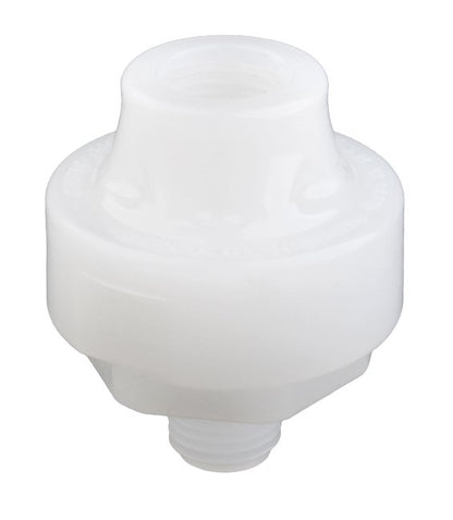PVDF Mini Tuff Guard Isolator - 1/4" Female Venting NPT x 1/4" Male NPT, PTFE/FKM Diaphragm - Image 1