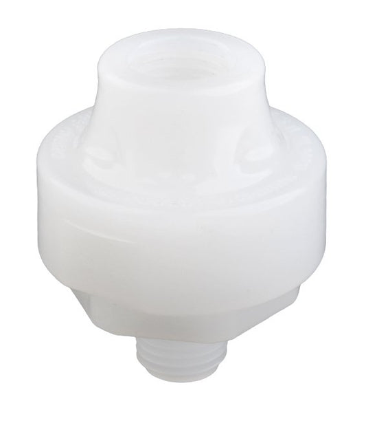 PVDF Mini Tuff Guard Isolator - 1/4" Female Venting NPT x 1/4" Male NPT, PTFE/FKM Diaphragm - Image 1