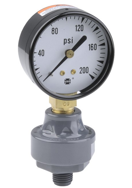 PVC Mini Tuff Guard Isolator with 2" Economy Gauge - Image 1