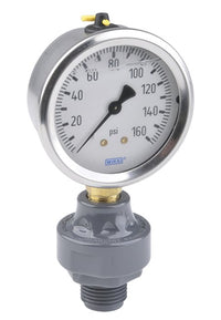 PVC Mini Tuff Guard Isolator with 2.5" Wika Gauge