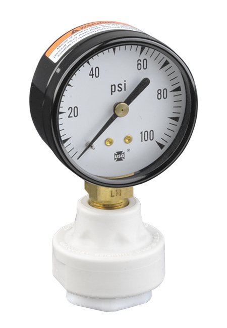 Natural Polypropylene Mini Tuff Gauge Isolator with 2" Economy Gauge - Image 1