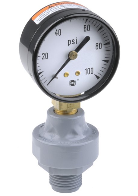 CPVC Mini Tuff Guard Isolator with Vacuum Gauge - Image 1