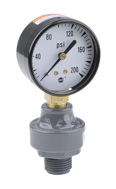 PVC Mini Tuff Guard Isolator with 2" Economy Gauge - Image 1