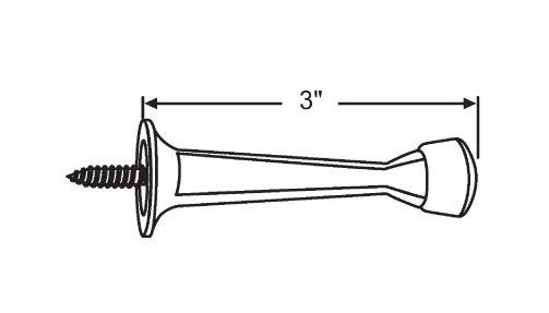 Heavy-Duty Satin Nickel Door Stop - Image 1