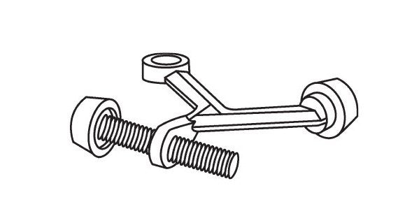 Chrome Finish Hinge Pin Door Stop 2-Pack - Image 1