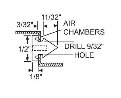 Gray Rubber Door Silencer - Strybuc 9/32in Drill Hole, Gray - Image 2