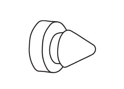 Gray Rubber Door Silencer - Strybuc 9/32in Drill Hole, Gray - Image 1