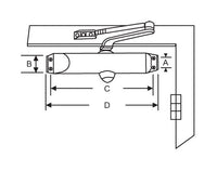 Strybuc Aluminum Finish Entrance Door Closer Size 3