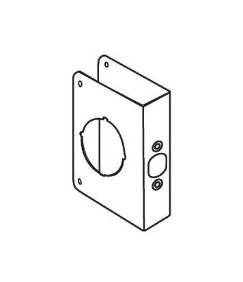 Brass Plated Small Single Hole Door Lock Channel - Image 1