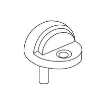 Low Profile Brushed Chrome Door Silencer