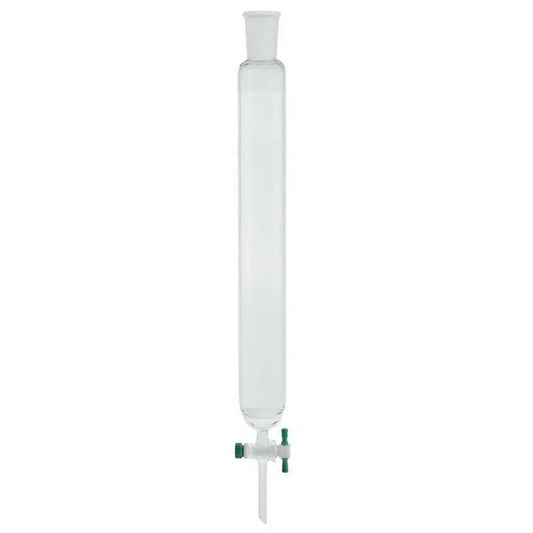12 Millimeter (mm) Inner Diameter (ID) and 203 Millimeter (mm) Length Glass Chromatography Column with Fritted Discs - Image 1