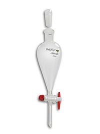 1000 Millimeter (mm) Volume Separatory Funnel with Polytetrafluoroethylene (PTFE) Stopcock