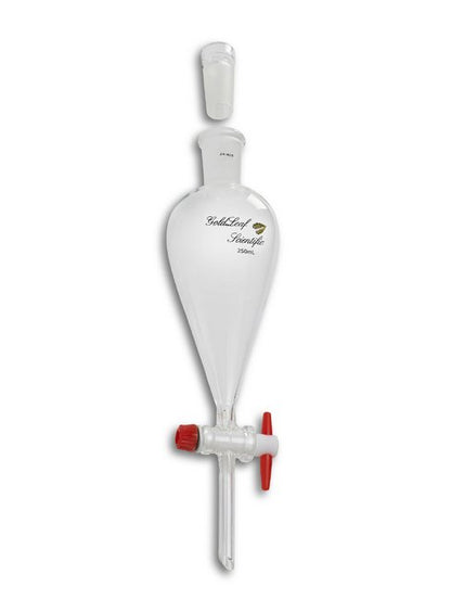1000 Millimeter (mm) Volume Separatory Funnel with Polytetrafluoroethylene (PTFE) Stopcock - Image 1