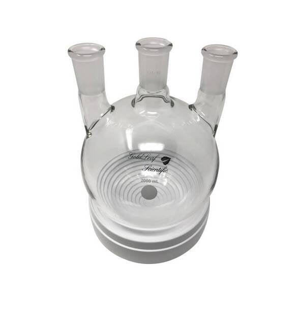 2000 Milliliter (mL) Volume 3-Neck Round Bottom Flask - Image 1