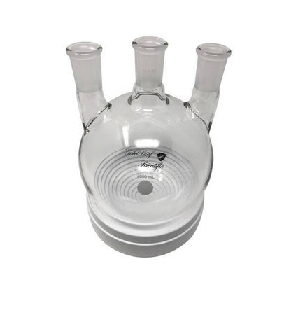 2000 Milliliter (mL) Volume 3-Neck Round Bottom Flask - Image 1