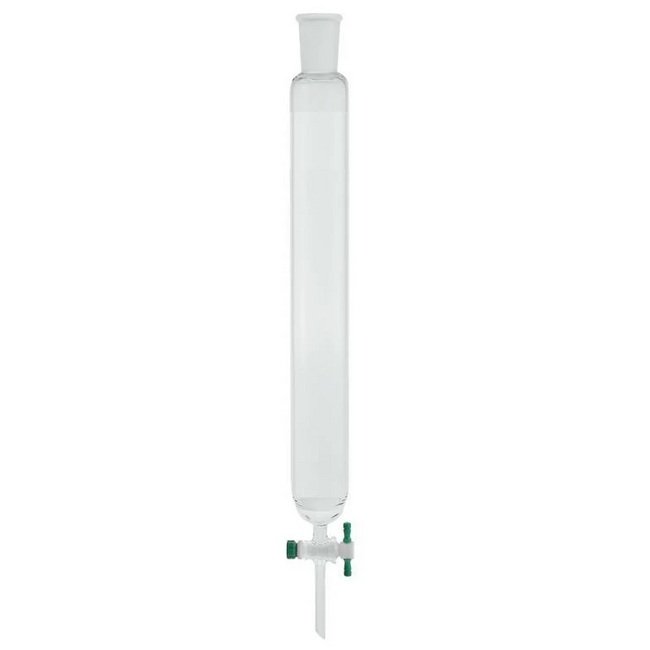 19 Millimeter (mm) Inner Diameter (ID) and 254 Millimeter (mm) Length Glass Chromatography Column with Fritted Discs - Image 1