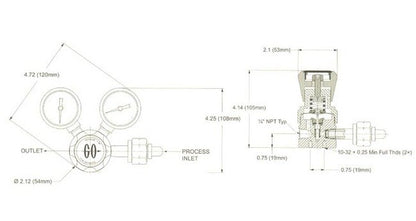 PR-2 Series Compact Cylinder Gas Regulator - Image 2