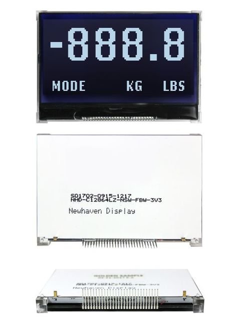FSTN Transmissive COG Display Module 128x64 Pixels - Image 1
