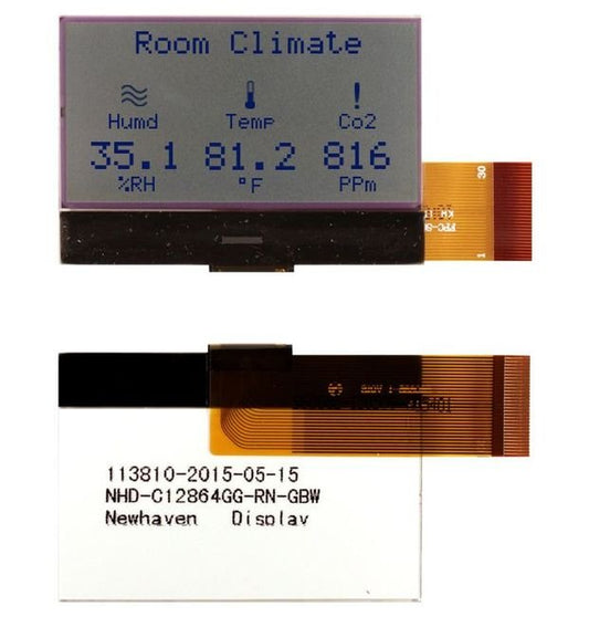 STN Reflective Graphic LCD COG Display Module 128x64 Pixels - Image 1