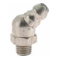 45 Degree Stainless Steel Grease Fitting, 1/4-28 Thread Size
