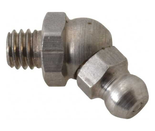 PROLUBE 45 Degree M6 x 1.0 Stainless Steel Grease Fitting - Image 1