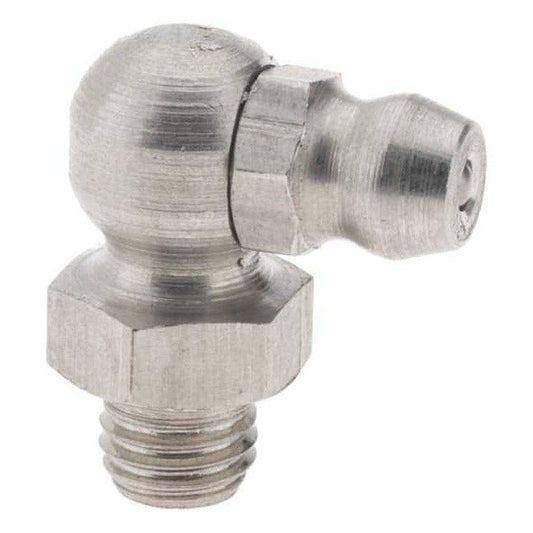 Stainless Steel 90 Degree Head Angle Grease Fitting 1/4-28 Thread - Image 1